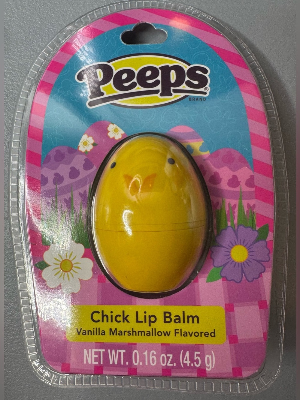 Peeps Yellow Chick shaped Lip Balm - Vanilla Marshmallow flavored Easter spring